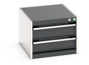Bott Cubio drawer cabinet with 2 drawers of 150mm height and overall dimensions of 525mm wide x 650mm deep x 400mm high... Bott Cubio Drawer Cabinets 525 x 650 Engineering tool storage cabinets
